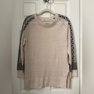NWOT Madewell tan and black sweater